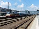 183 001 hat den Alex aus Hof übernommen um ihn weiter nach München zu bringen.Regensburg(Hbf.)08.08.2014.