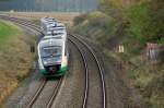 VT 13 als VBG 74264 von Regensburg nach Marktredwitz bei Oberteich, 02.11.2014