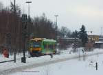 Ein VT von der Waldbahn tut im Moment Dienst in Oberfranken.