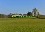 650 653 (VT 18) + 650 650 (VT 15) + 650 655 (VT 20) als WBA1 nach Plattling am 04.05.2014 bei Gotteszell.