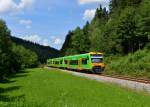 650 659 (VT 24) + 650 660 (VT 25) + 650 656 (VT 21) als WBA1 nach Plattling am 26.07.2014 bei Gotteszell.