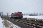 An der Insel vorbei.... So heisst der ehemalige Bahnbergang, an dem ich das Glck hatte die Ludmilla fotographisch zu erwischen. Rosenmontag den 15. Februar 2010/ 15:27.21h