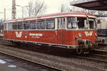 10.2.1994 - Bremerhaven Hbf - EVB Ürdinger Wagen Nr 168 bereit für die Abfahrt nach Geestenseth.
