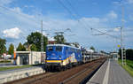 140 848 führte am 16.09.17 einen Autozug, welchen Sie von Falkenberg(E) zu einem der Nordseehäfen brachte, durch Wittenberg-Altstadt Richtung Roßlau.