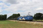 140 761 & 140 848 mit einem leeren Autozug am 29. Juni 2020 bei Nindorf in Niedersachen.