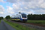 evb 648 177 verlässt Hesedorf auf der Elbe-Weser-Bahn als RB33 in Richtung Buxtehude.