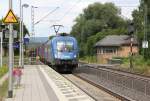 182 912-6 mit Containerzug in Fahrtrichtung Süden.