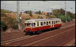 EVB VT 164 bei einer Sonderfahrt am 17.09.1989 bei Ritterhude in Richtung Bremen.