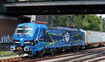 EGP - Eisenbahngesellschaft Potsdam mbH mit  192 101  [NVR-Nummer: 91 80 6192 101-4 D-EGP]  verlässt mit Containerzug den Hamburger Hafen am 06.08.19 Bahnhof Hamburg Harburg.