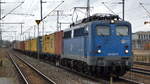 EGP - Eisenbahngesellschaft Potsdam mbH, Potsdam [D] mit  140 649-5  [NVR-Nummer:  91 80 6140 649-5 D-EGP ] und kurzem Containerzug am 19.02.20 Durchfahrt Bhf.