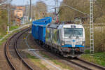 EGP Lok 193 848 mit Ea-Wagen abfahrbereit in Lancken Richtung Stralsund. - 30.04.2022


