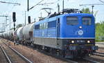 EGP 151 139-3 (91 80 6 155 139-3 D-EGP) mit dem Zementstaubzug aus Deuna Richtung Berlin Greifswalder Str. am 17.07.18 Bf. Flughafen Berlin-Schönefeld.