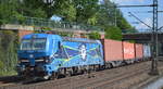 EGP - Eisenbahngesellschaft Potsdam mbH, Potsdam [D] mit  192 102  [NVR-Nummer: 91 80 6192 102-2 D-EGP] und Containerzug am 25.06.20 Vorbeifahrt Bf.