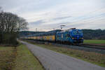 192 102 EGP mit einem ARS Altmann Autotransportzug bei Pölling Richtung Regensburg, 04.02.2021