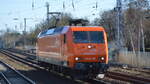 ArcelorMittal Eisenhüttenstadt Transport GmbH, Eisenhüttenstadt [D] mit  145-CL 001  [NVR-Nummer: 91 80 6145 081-6 D-EKO] am 14.02.22 Berlin-Hirschgarten.