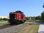 D25 (ex-DB 211 345-4) der Bentheimer Eisenbahn AG whrend eine Lokfahrt fr die Emslndische Eisenbahn GmbH auf die Stichstrecke in Drpen am 16-7-2010.