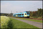 Seitdem die Eurobahn bis nach Hengelo fährt, sind dreiteilige Flirt Triebwagen selten im Umlauf zwischen Bad Bentheim und Bielefeld zu sehen.