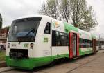 VT 333 der Erfurter Bahn war bei den 3. Geraer Eisenbahnfrühling in Gera zusehen. Foto 03.05.2014 