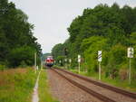 EBS 132 293 ( 232 293 ) mit DPF 1820 Aschersleben - Berlin-Lichtenberg fährt zwischen Dessau-Mosigkau und Dessau-Alten leider im Schatten dem nächsten Halt, Dessau Hbf entgegen.
