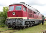 EBS 132 334-4 am 28.05.2022 beim Eisenbahnfest des Thüringer Eisenbahnvereins im ehem. Bw Weimar.