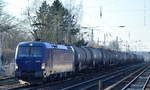 EBS Erfurter Bahnservice Gesellschaft mbH mit der mgw Service Vectron   193 845  [NVR-Number: 91 80 6193 845-5 D-MGW] und Kesselwagenzug (Benzin) Richtung Frankfurt/Oder am 18.02.19