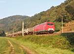 156 002-8 (EBS) fuhr am 16.09.20 mit einem Kesselzug durch Kahla.