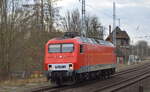 Erfurter Bahnservice Gesellschaft mbH, Erfurt mit der angemieteten  156 004-4  [NVR-Nummer: 91 80 6156 004-4 D-FWK] am 15.02.22 Berlin Buch.