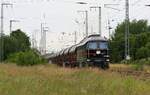 232 592-6 D-EBS | mit Zug von Vierow kommend | Anklam | Juni 2022