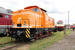 Erfurter Gleisbau V60 105-1 (98 80 3345 413-9 D-EGB) am 28.05.2022 beim Eisenbahnfest des Thringer Eisenbahnvereins im ehem.