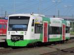 VT012 der EIB steht am 16. Juni 2012 als EB zur Fahrt nach Gera in Hof Hbf bereit.