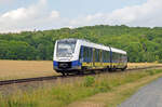 622 706 des Erixx rollte am 05.07.22 als Leerreisezug durch Ilsenburg Richtung Halberstadt.