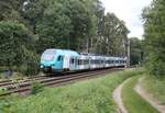 Eurobahn ET 407 nach Bad Bentheim ist hier am 28.6.2020 um 15.20 Uhr in Osnabrück Atter unterwegs.