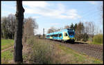 Eurobahn ET 8.06 am Ortsrand von Hasbergen am 16.04.2021 um 11.37 Uhr unterwegs auf der Teutobahn nach Osnabrück.