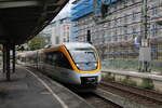 Eurobahn VT 3.09 c (95 80 0643 369-1 D-ERB) als Sonderfahrt Richtung Oberbarmen, am 13.10.2023 in Wuppertal Hbf.