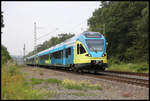 Am 25.07.2020 hatte der Eurobahn ET 8.14 gerade in Natrup Hagen gehalten, als er um 8.36 Uhr zum Endbahnhof Osnabrück weiter fuhr.