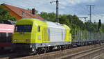 Wohl ganz aktuell neu, die Flex Bahndienstleistungen GmbH hat die Alpha Trains Lok  223 062  [NVR:  92 80 1223 062-1 D-FLEX ] jetzt in ihrem Fuhrpark, hier unterwegs mit einem Ganzzug