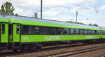 Über die Talbot-Services GmbH hat Flixtrain ganz neue Personenwagen angemietet, hier im Bild der Wagen mit der Nr.