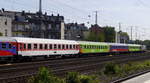 Bunte Reihe: FlixTrain 1803 aus Hamburg ist mit zweieinhalbstündiger Verspätung in Köln West eingetroffen (Stellwerkstörung in Münster).