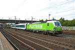 Railpool/Flixtrain 193 813-3 mit dem FLX nach Köln in Hamburg Harburg am 18.07.19 vom Bahnsteig aus fotografiert