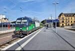 Flixtrains Neue, die 193 934-7 (Siemens Vectron), zeigte sich Anfang April in Halle(Saale)Hbf auf Gleis 7.