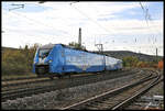 GoAhead Elektrotriebzug 2463024 nach Würzburg fährt am 28.10.2023 um 11.38 Uhr in Steinach bei Rothenburg ob der Tauber aus.