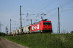 HGK (mittlerweile RheinCargo) 185 588 // Aufgenommen an der südlichen Ausfahrt des Bahnhofs Hürth-Kalscheuren. // 24. Mai 2009
