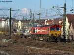 DE 63 der HGK bei der Durchfahrt in Stuttgart-Untertrkheim. Sie fuhr weiter bis Stuttgart-Hafen. Aufgenommen am 07.Februar 2008