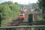 145CL014 der HGK mit einem Leerzug von Neuss Richtung Kln fahrend kurz vor der Durchfahrt des Bahnhof Dormagen