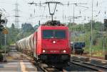 185 587-3 der HGK durchfhrt Solingen HBF am 04.07.2009