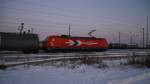 185 605-3 (HGK 2063) mit Kesselwagen am 26.01.2010 in Angermnde