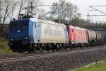 185 526-1 RSB fr HGK und 185 603-8 ARS fr HGK bei Redwitz am 13.04.2012.