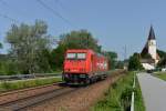 185 605 als Lz nach Passau am 28.06.2012 unterwegs bei Hausbach.