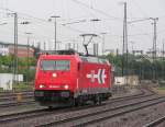 185 604-6 der HGK durchfhrt am 24. August 2012 solo den Regensburger Hbf.