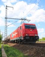 29.4.2014 185 631 zwischen Zepernick und Bernau mit Ganzzug